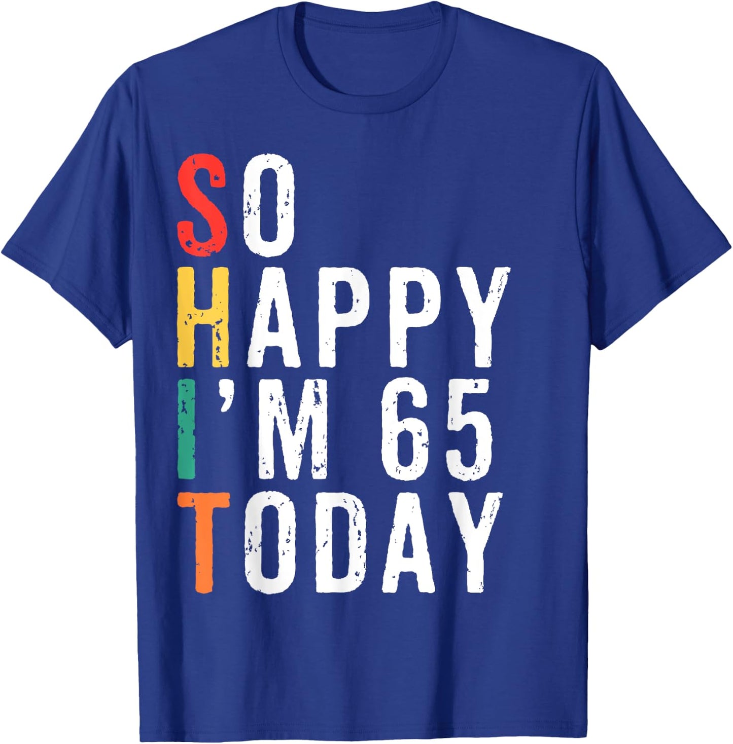 Funny 65th Birthday Gifts Gag 65 Year Old Vintage T-Shirt - T-Shirt | Royal