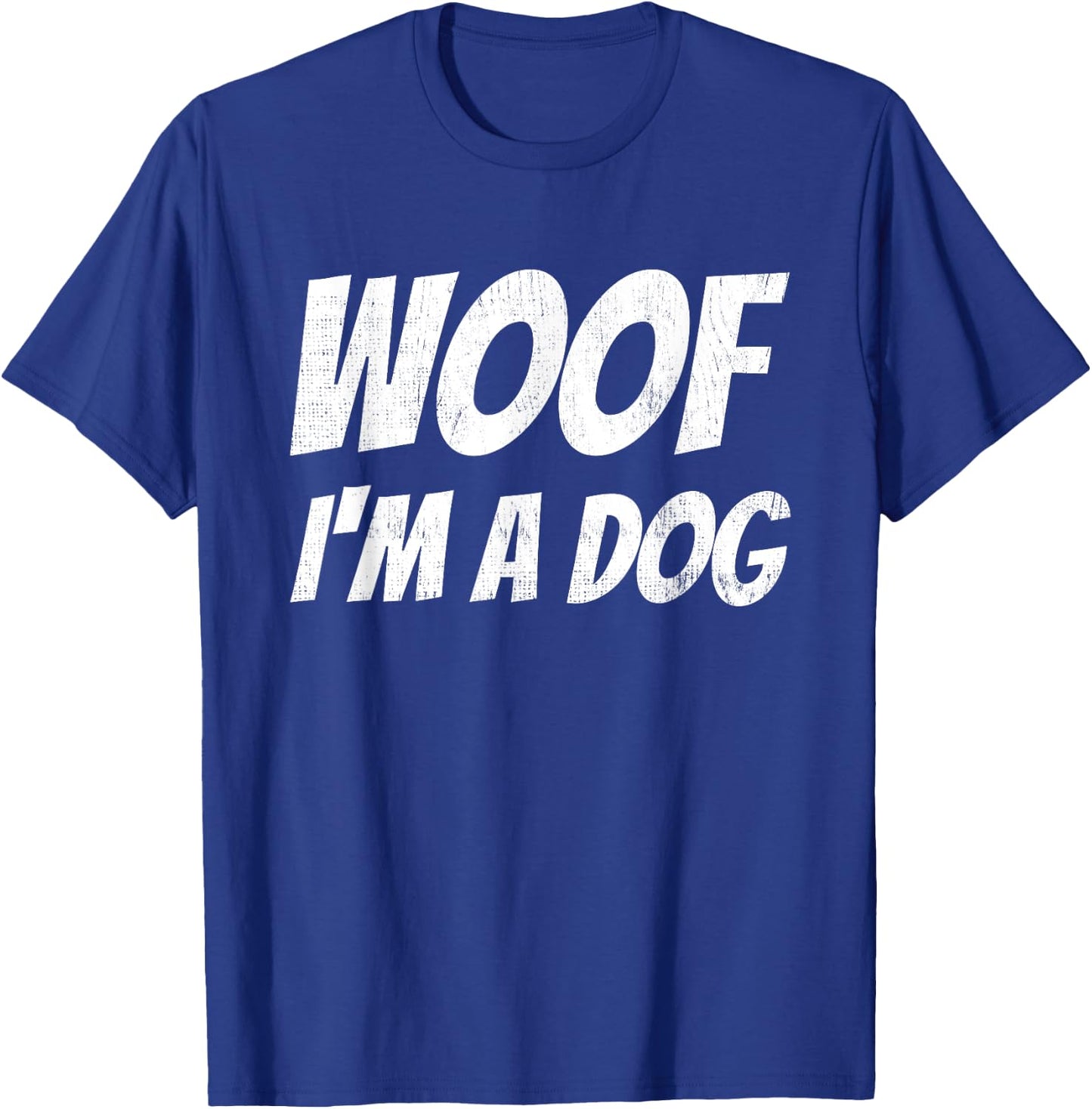 Woof I'm A Dog Lazy Dogs Halloween Costume Animal T-Shirt - T-Shirt | Royal