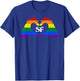 Gay Pride SF Rainbow Hands Heart | San Francisco Pride T-Shirt - T-Shirt | Royal