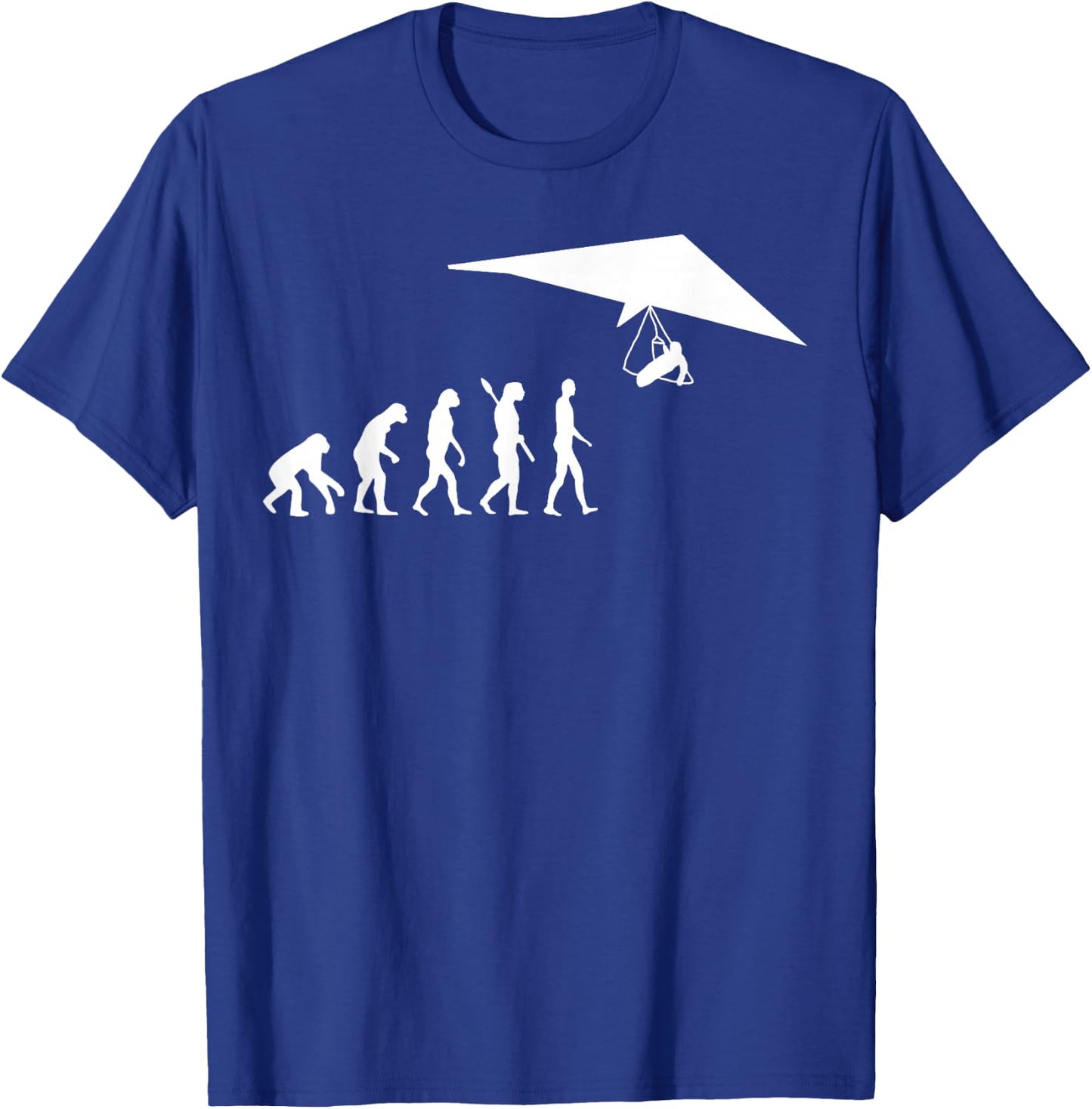Hang Gliding Evolution Soaring Hang Glider Airsport T-Shirt - T-Shirt | Royal