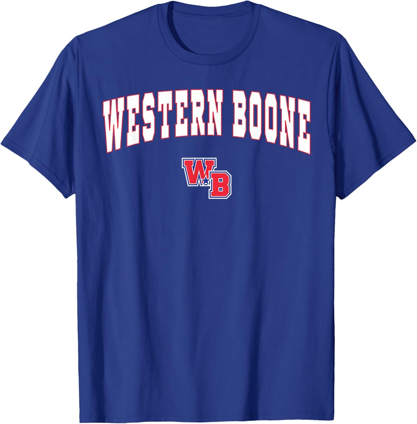 Western Boone High School Stars T-Shirt - T-Shirt | Royal