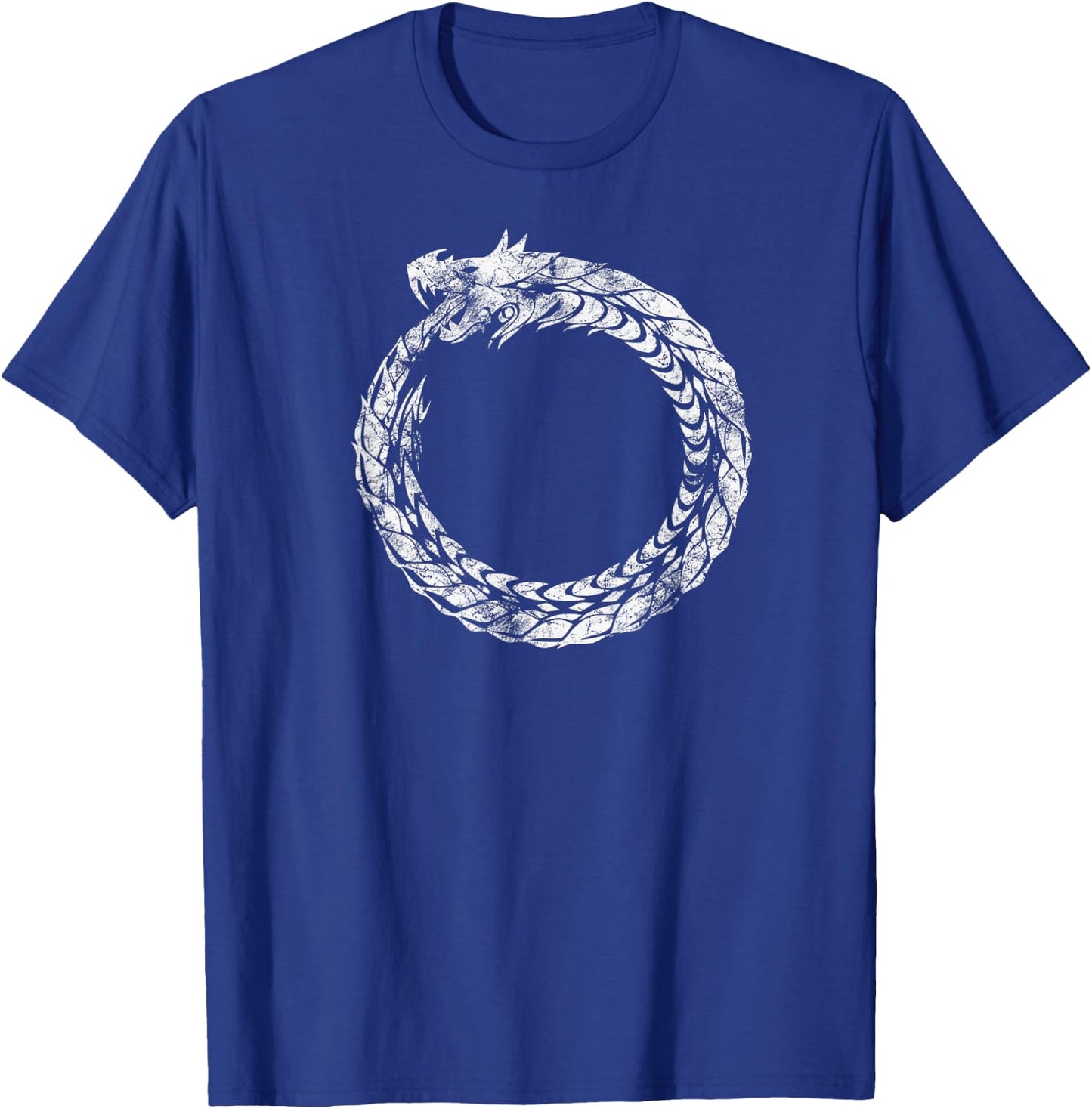 Gothic Medieval Ouroboros Snake Eating Itself White Novelty T-Shirt - T-Shirt | Royal
