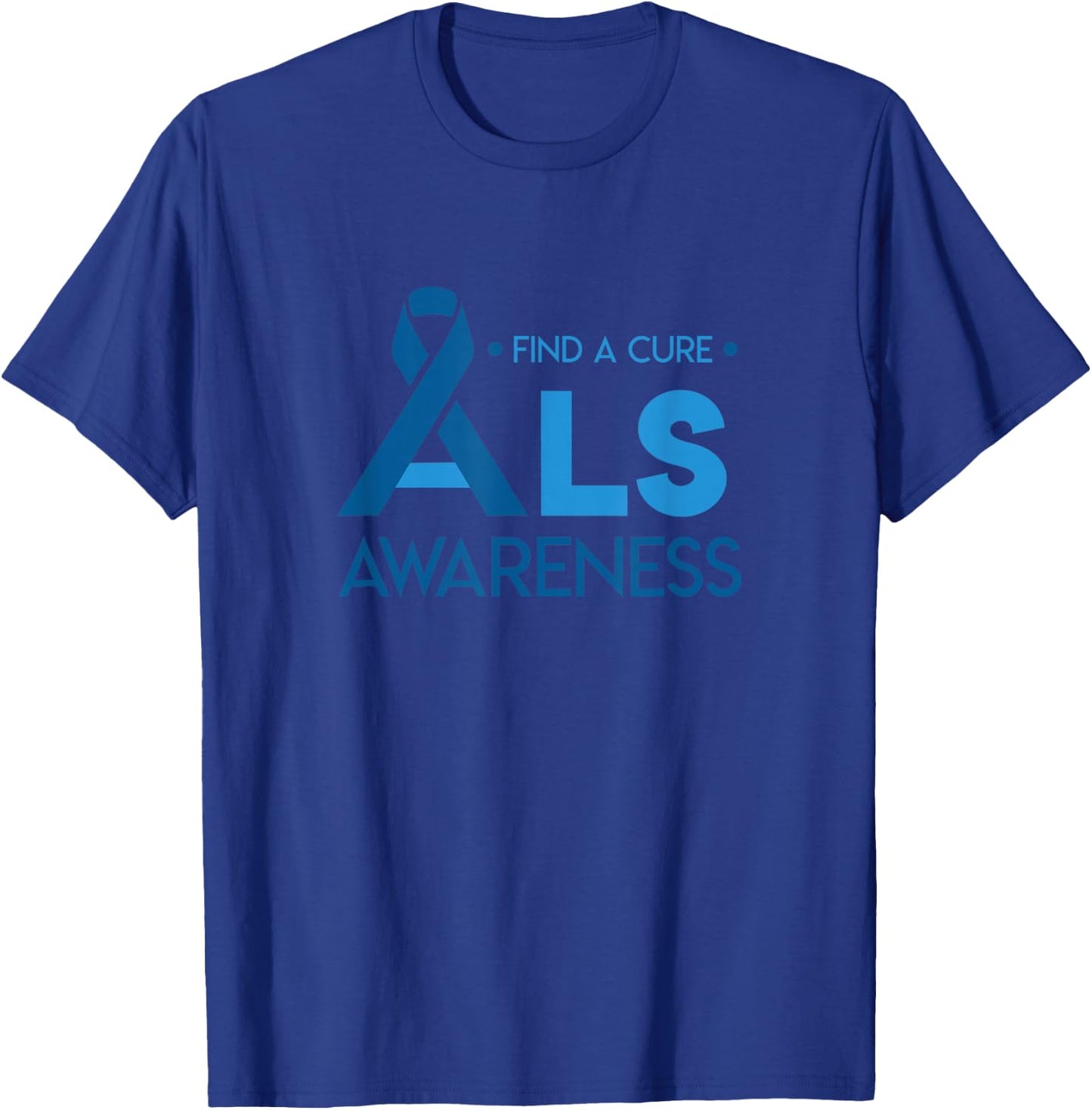 for ALS Awareness in May Blue Ribbon Shirt T-Shirt - T-Shirt | Royal