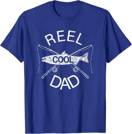 Reel Dad Fishing Daddy Dad Joke Cool Funny T-Shirt - T-Shirt | Royal