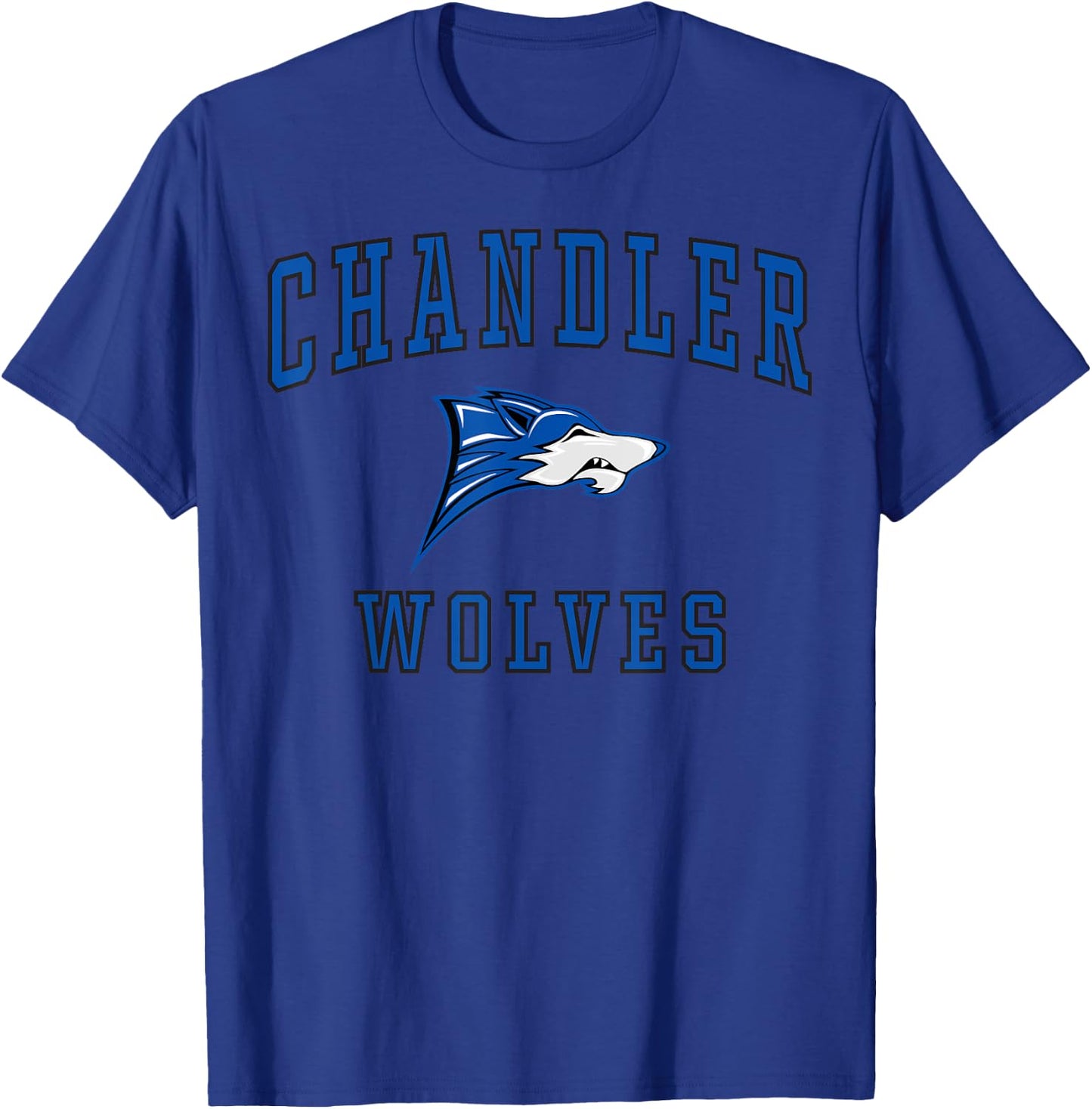 Chandler High School Wolves C1 T-Shirt - T-Shirt | Royal