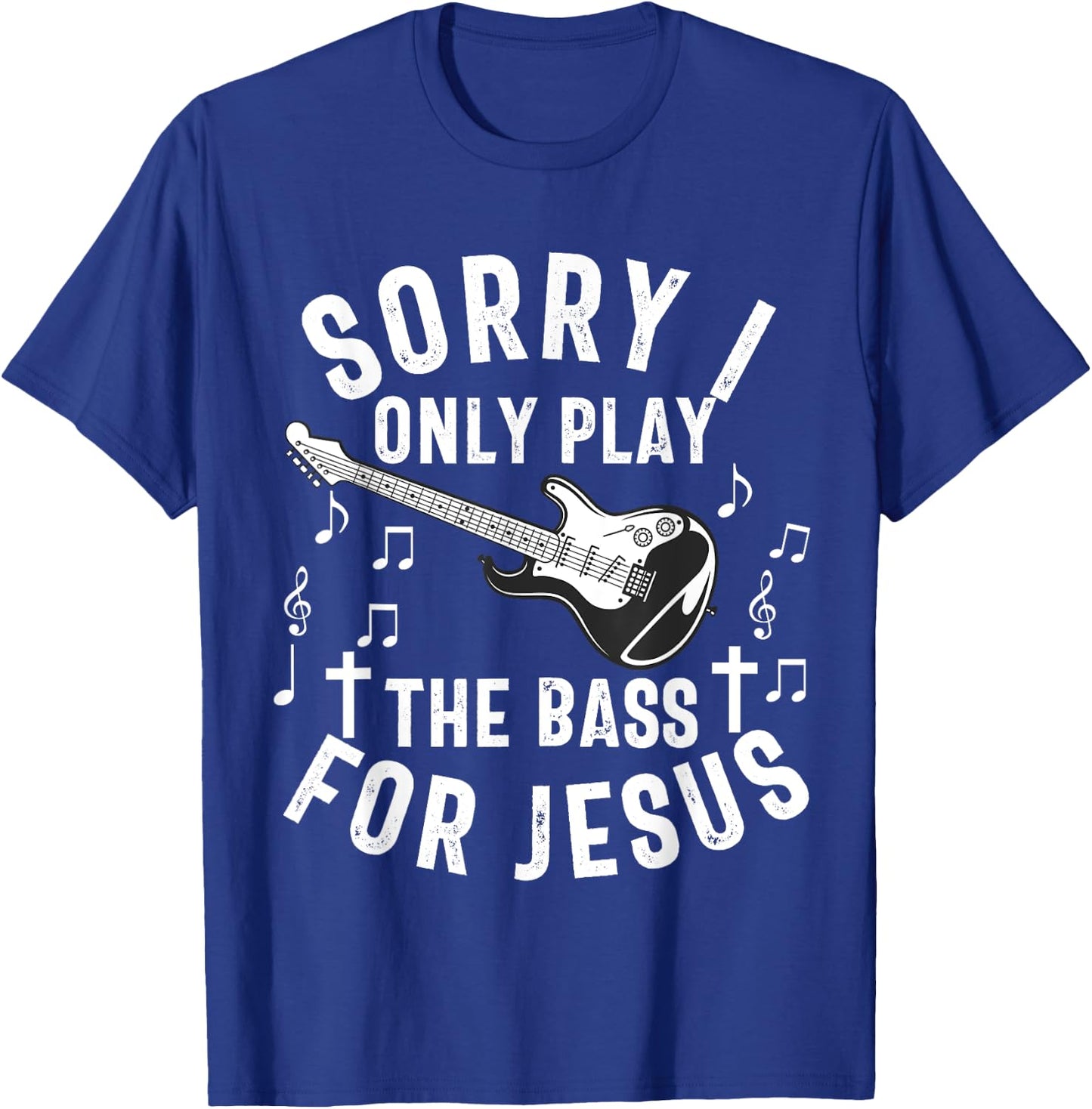 Christian Bass Guitar Player Worship Jesus Bassist Music T-Shirt - T-Shirt | Royal