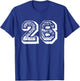 Number 26 Sports Jersey Player #26 Fan FRONT Print Vintage T-Shirt - T-Shirt | Royal