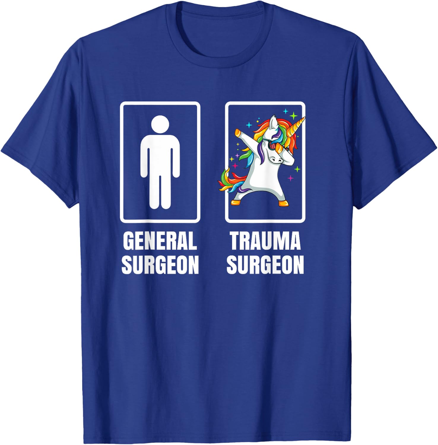 Dabbing Unicorn Trauma Surgery Surgeon Doctor Physician Gift T-Shirt - T-Shirt | Royal