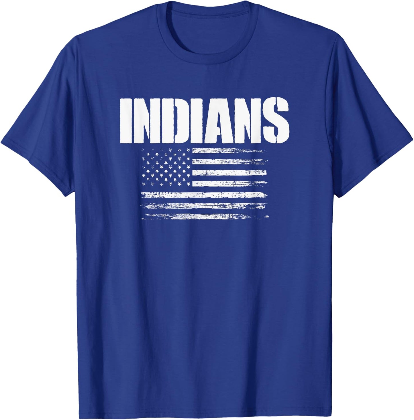 Brimfield Indians USA Flag Pride T-Shirt - T-Shirt | Royal