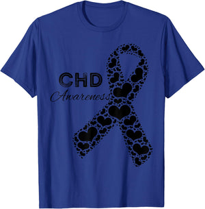 CHD Awareness Congenital Heart Defect Awareness T-Shirt - T-Shirt | Royal