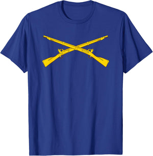 US Army Infantry Branch Crossed Rifles 11 Bravo - 11B T-Shirt - T-Shirt | Royal