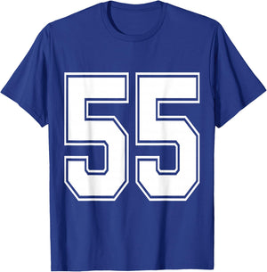 #55 Number 55 Sports. Jersey My Favorite Player #55 T-Shirt - T-Shirt | Royal
