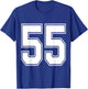 #55 Number 55 Sports. Jersey My Favorite Player #55 T-Shirt - T-Shirt | Royal