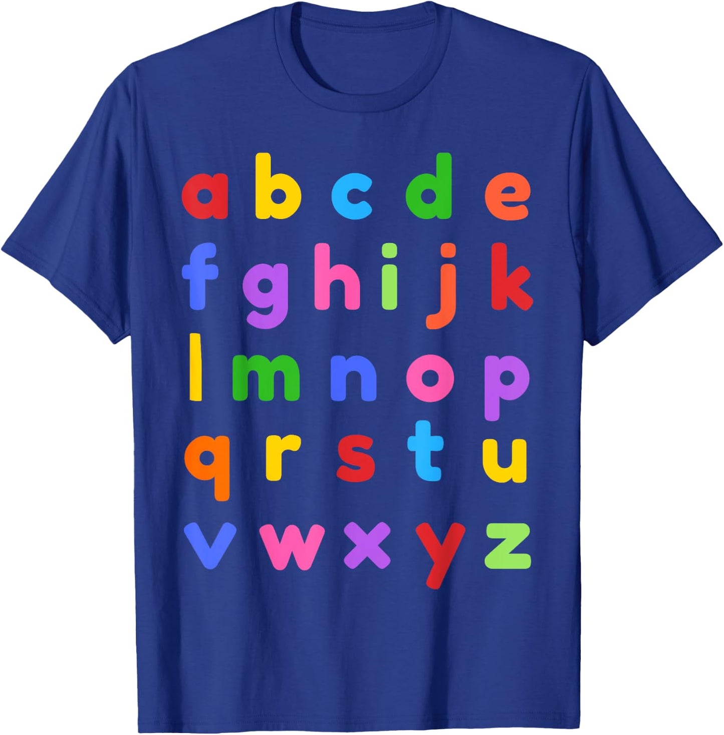 Alphabet Shirt Lowercase ABC Letter Teachers Kids T-Shirt - T-Shirt | Royal