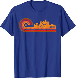 Retro Phoenix - Phoenix AZ Skyline Shirt T-Shirt - T-Shirt | Royal