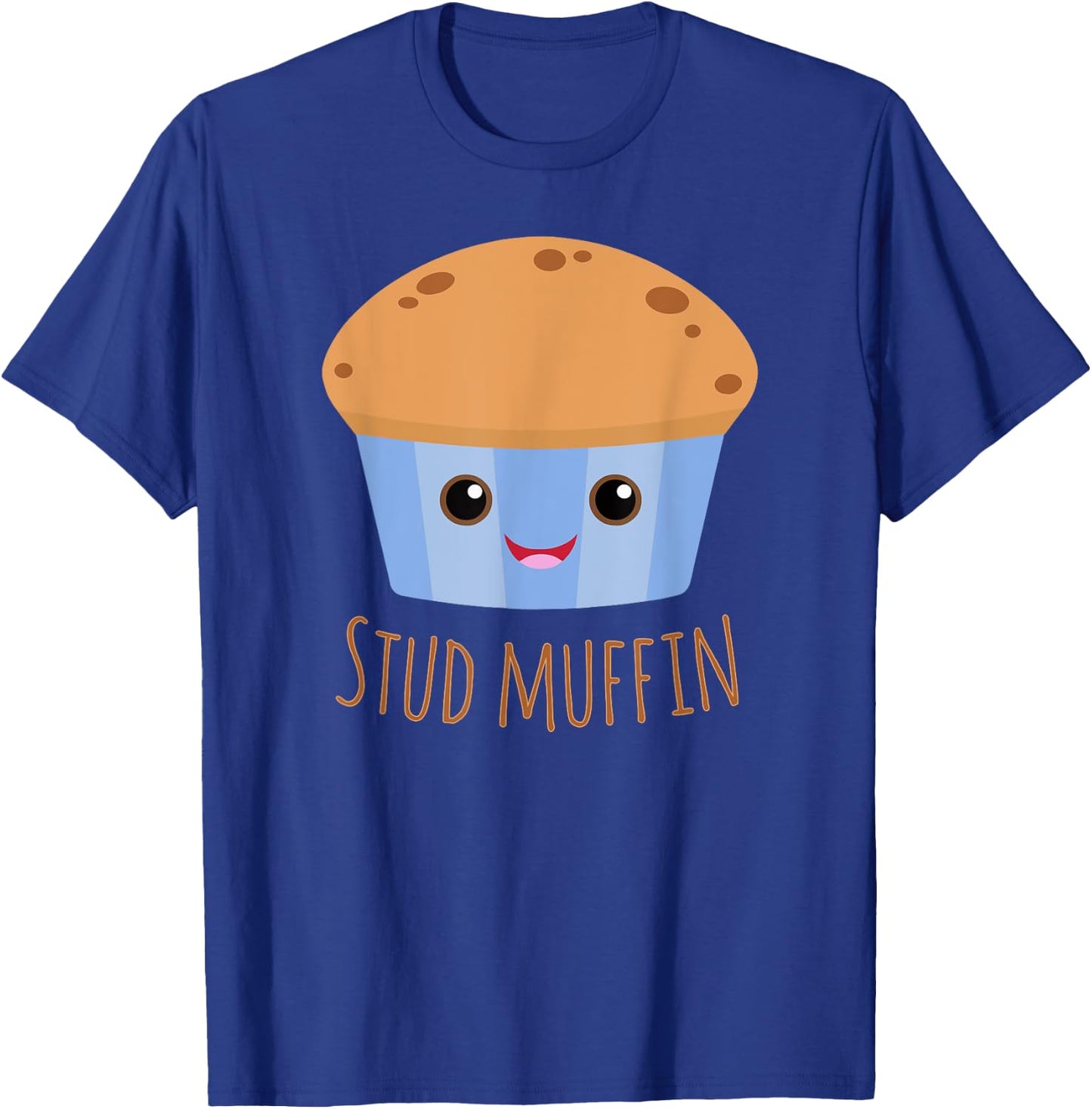 Stud Muffin Cute Funny Food Pun T-Shirt - T-Shirt | Royal