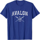 Avalon NJ Nautical Vintage US Flag T-Shirt - T-Shirt | Royal