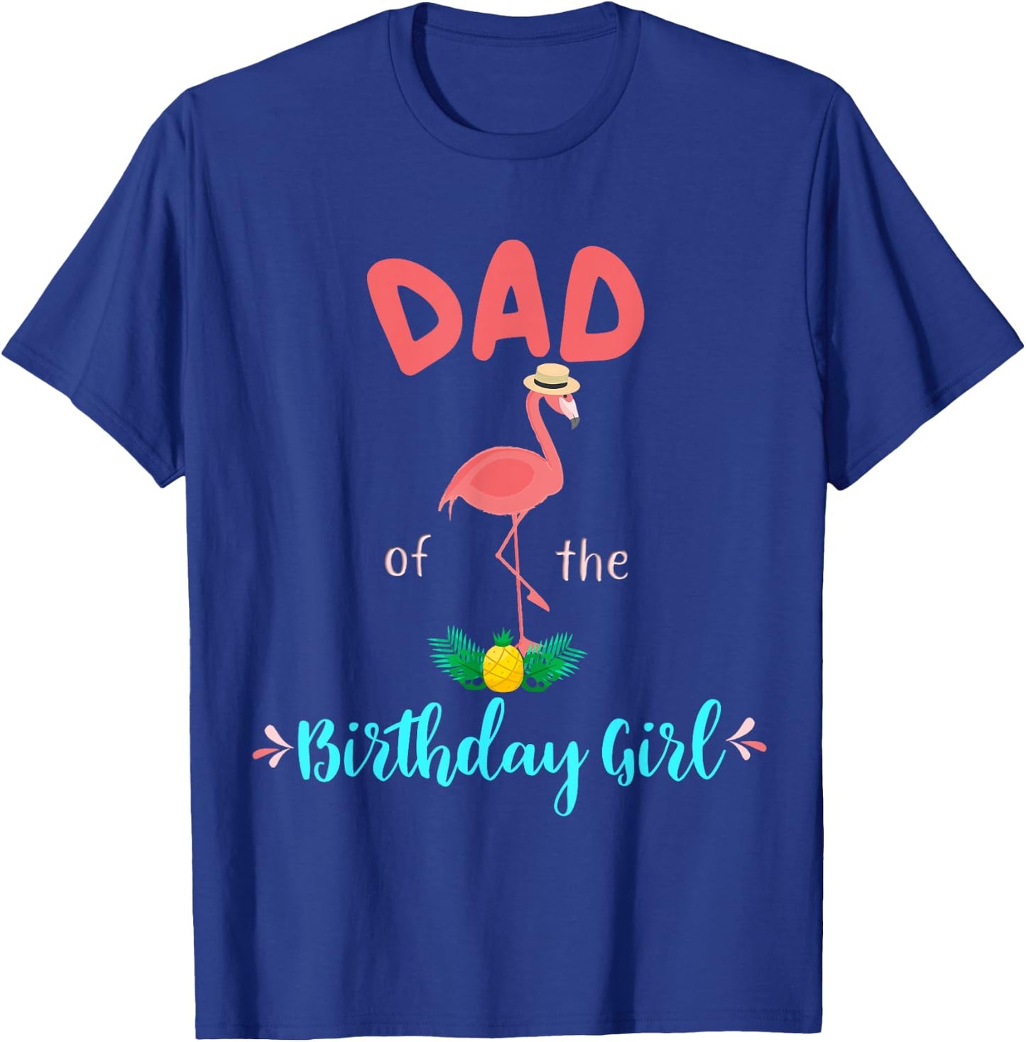 Flamingo Birthday Matching Shirt Mom Dad Group Outfit T-Shirt - T-Shirt | Royal