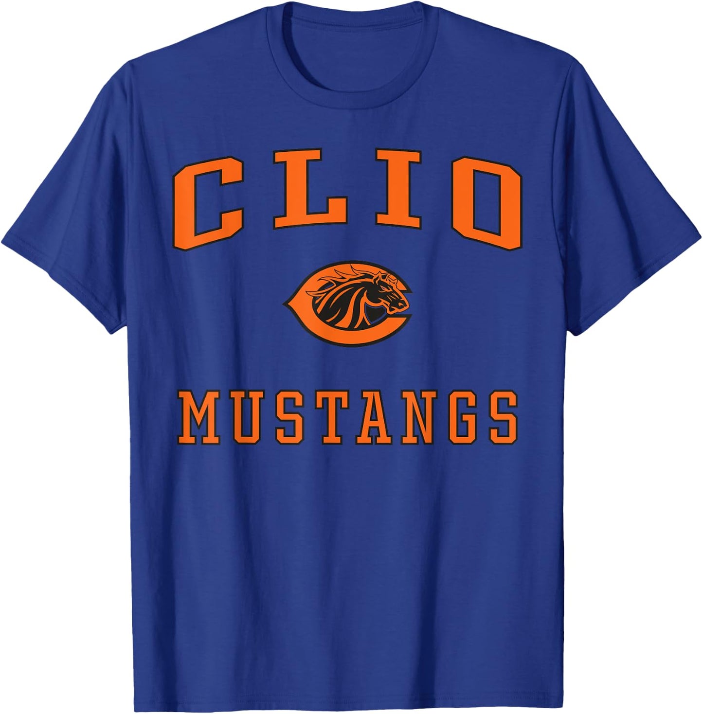 Clio High School Mustangs T-Shirt - T-Shirt | Royal