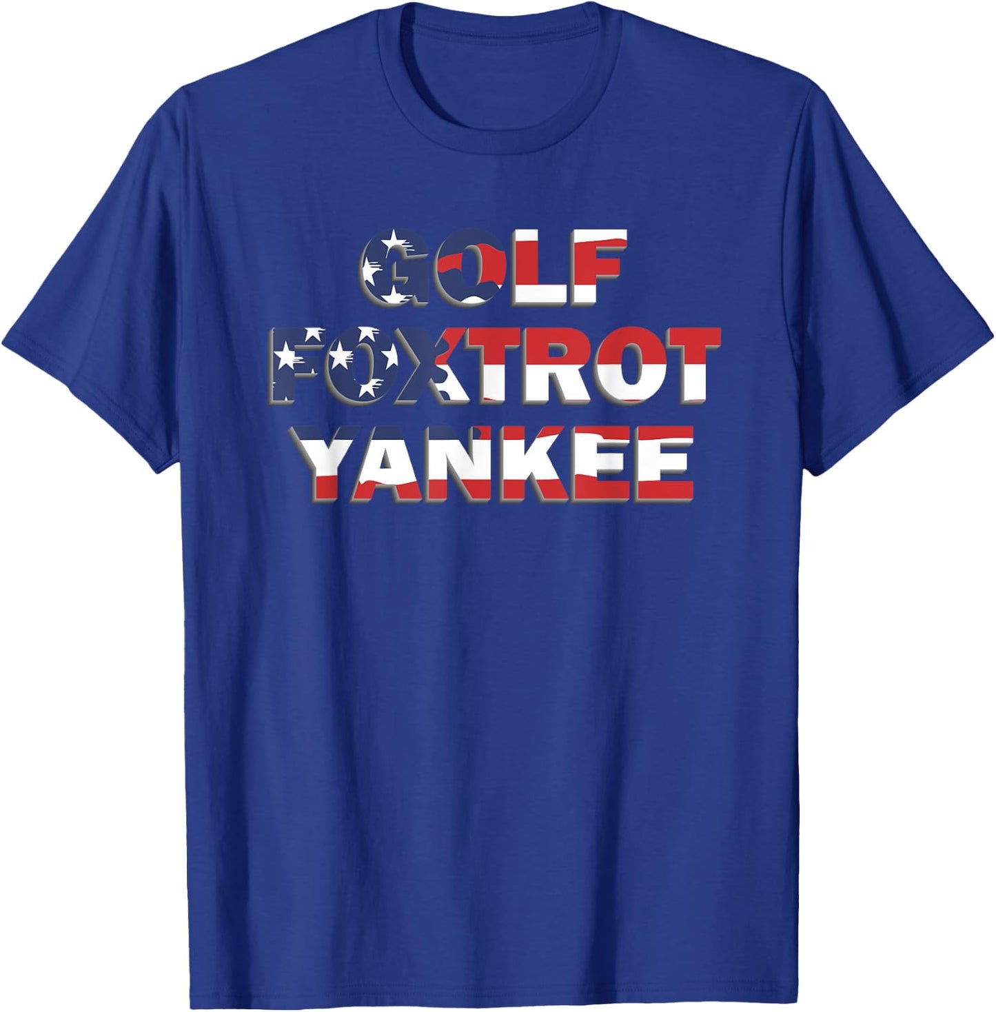 Golf Foxtrot Yankee GFY Funny Military Rude T-Shirt - T-Shirt | Royal
