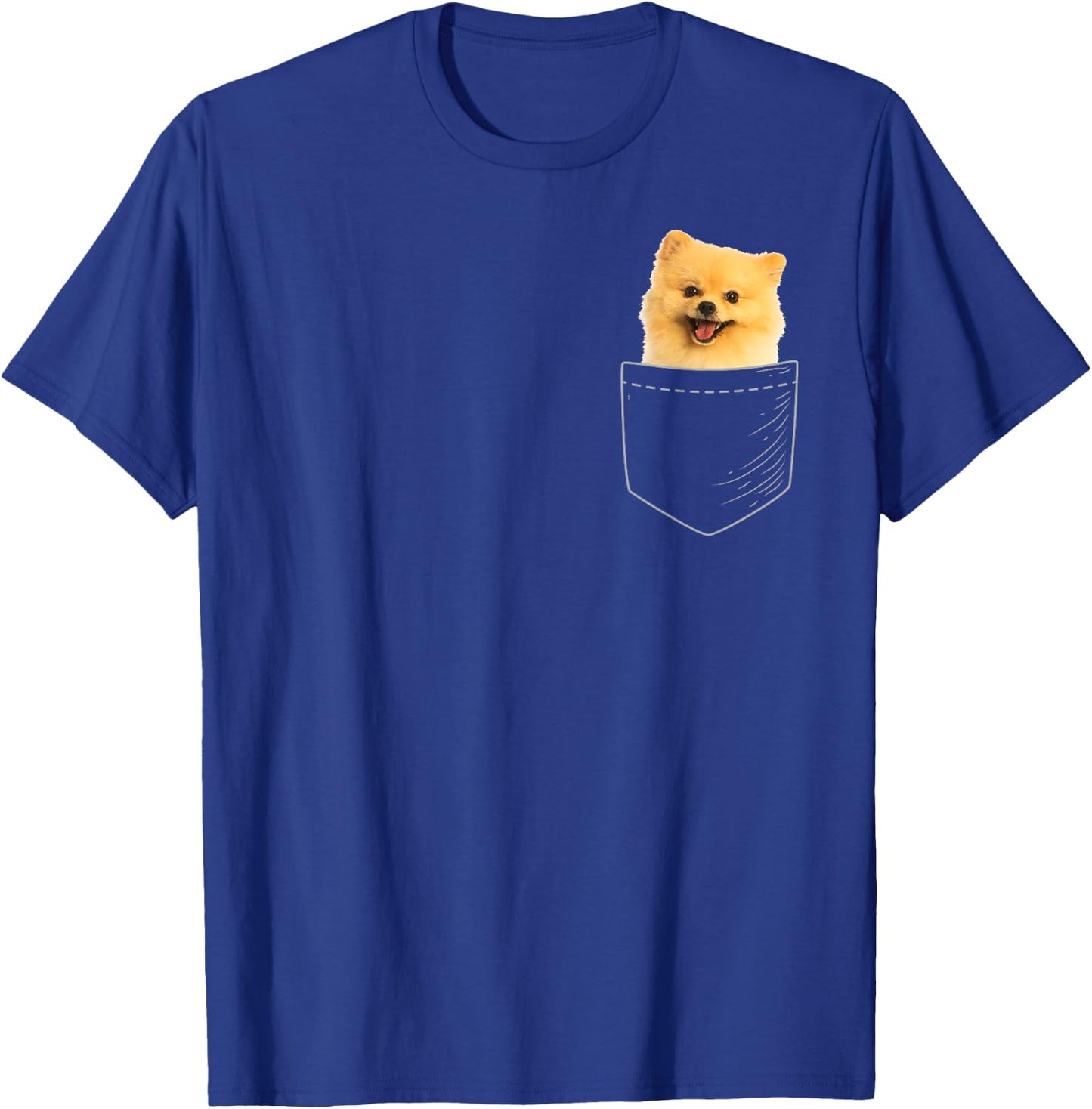 Pomeranian Pom in Pocket I Love Pomeranians Gift T-Shirt - T-Shirt | Royal