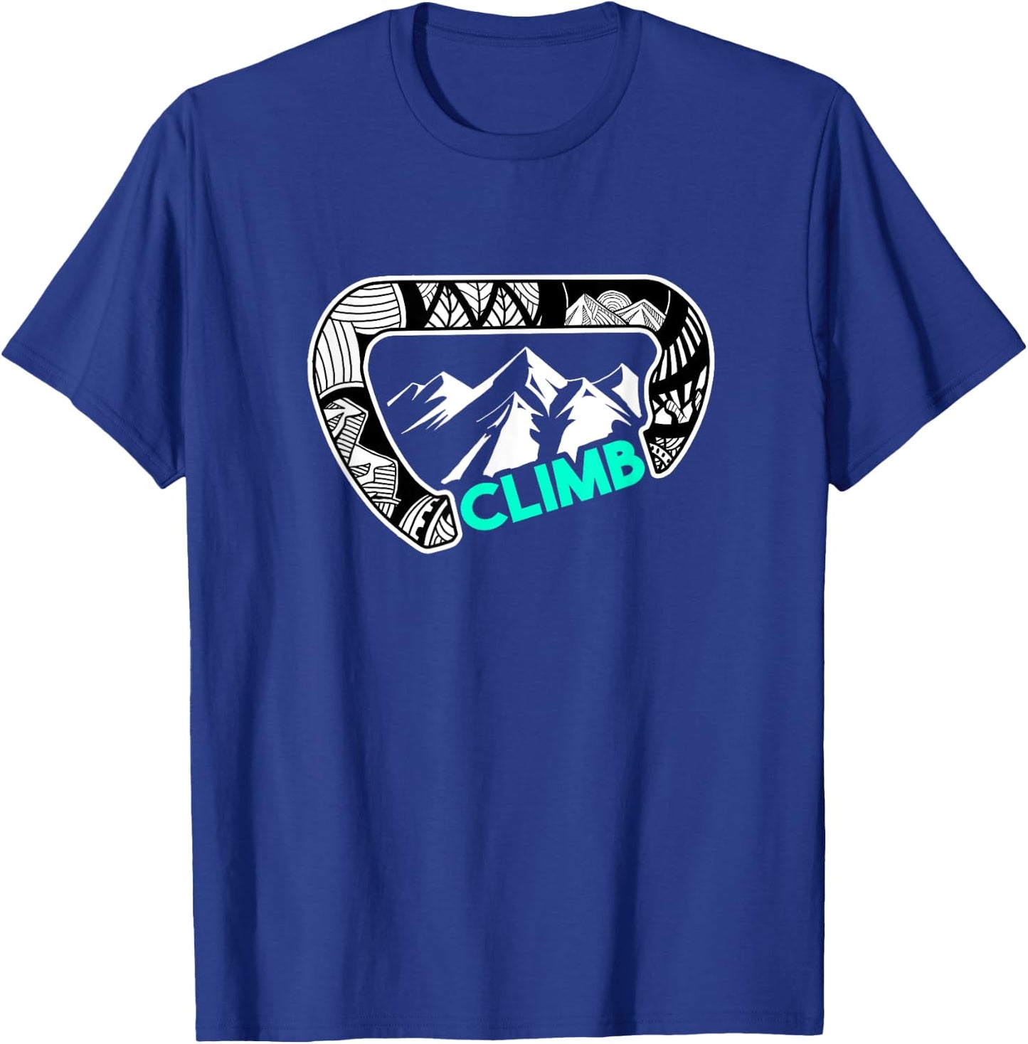 Carabiner Rock Climbing Gifts Print Climbing Bouldering T-Shirt - T-Shirt | Royal