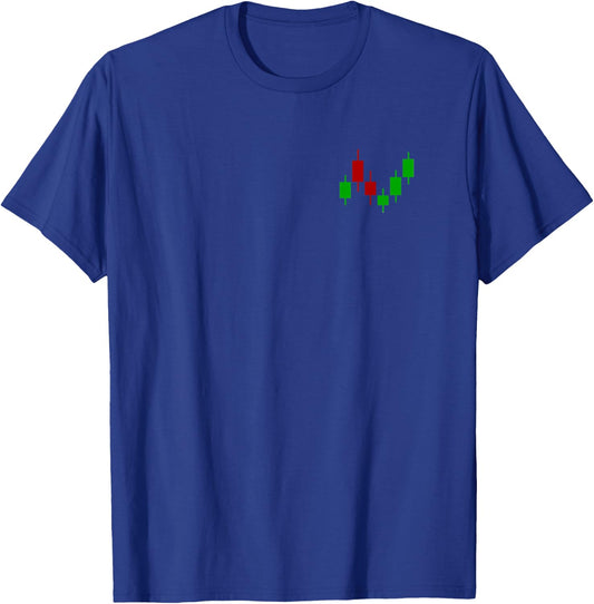 Trade Bar Candle Stick Walls Street Stock Market Shirt T-Shirt - T-Shirt | Royal