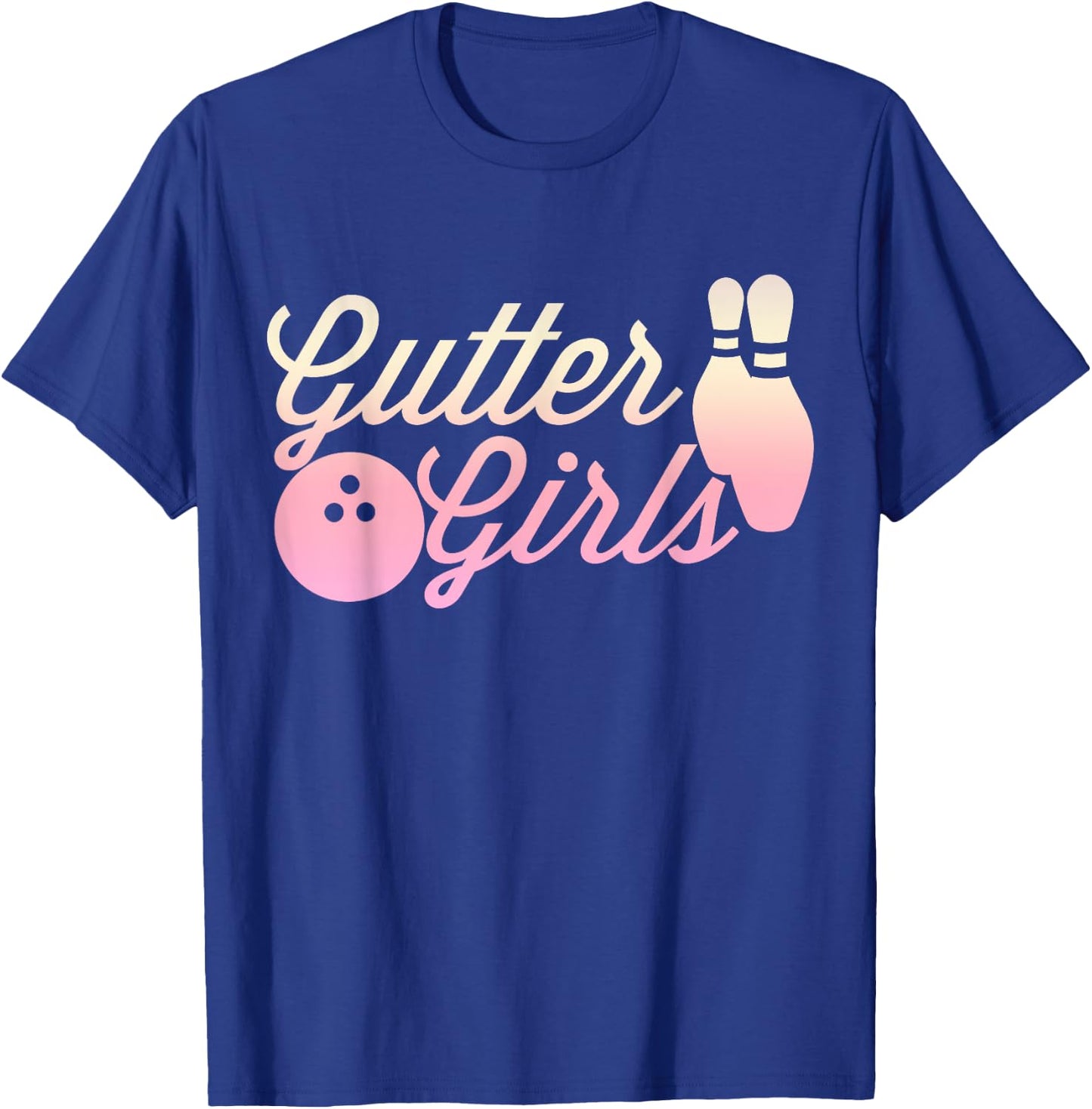 Gutter Girls Funny Vintage design For Bowlers T-Shirt - T-Shirt | Royal
