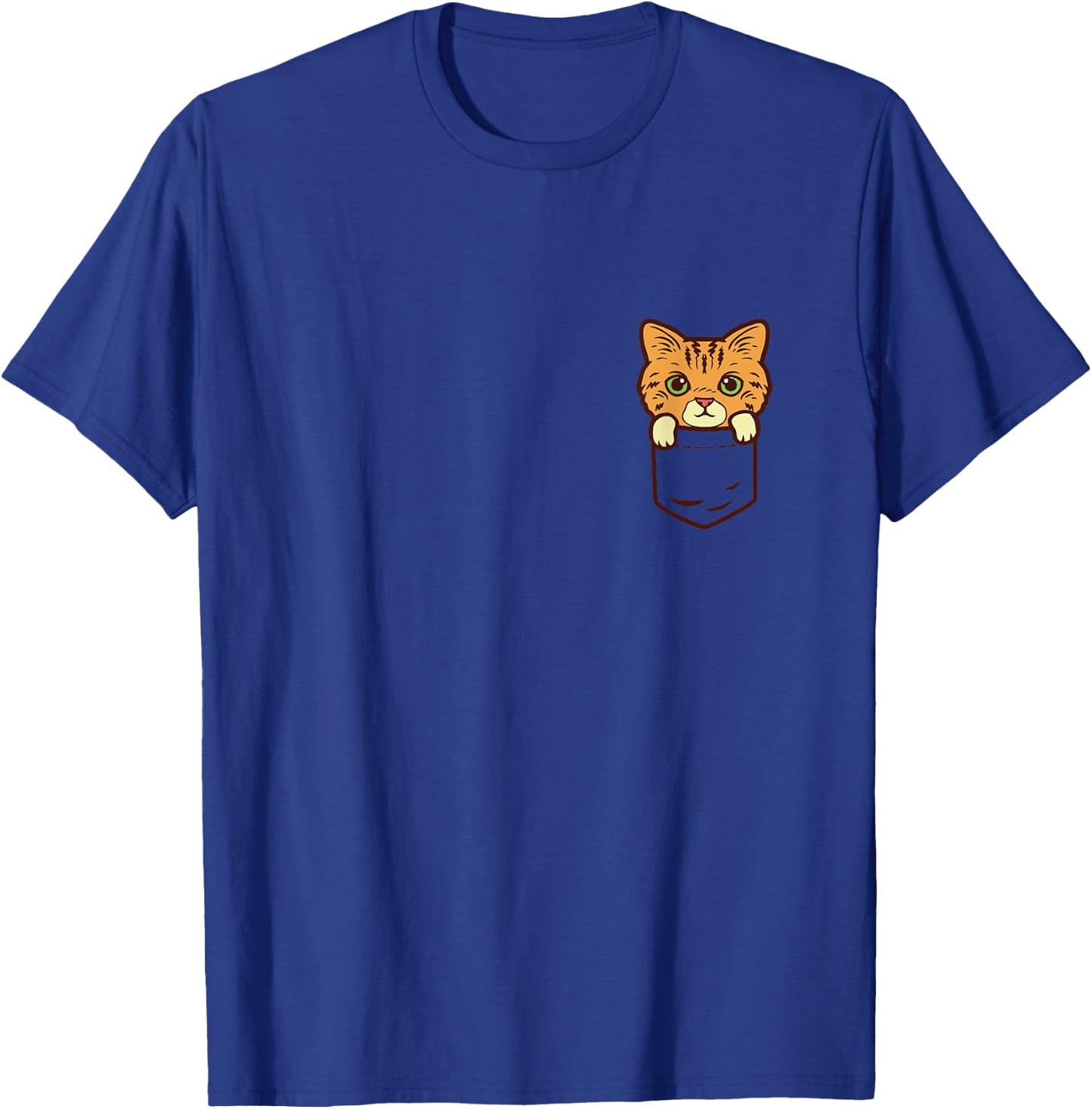 Pocket Cat Cute Kitten Face Pet Lover Owner Men Women Gift T-Shirt - T-Shirt | Royal