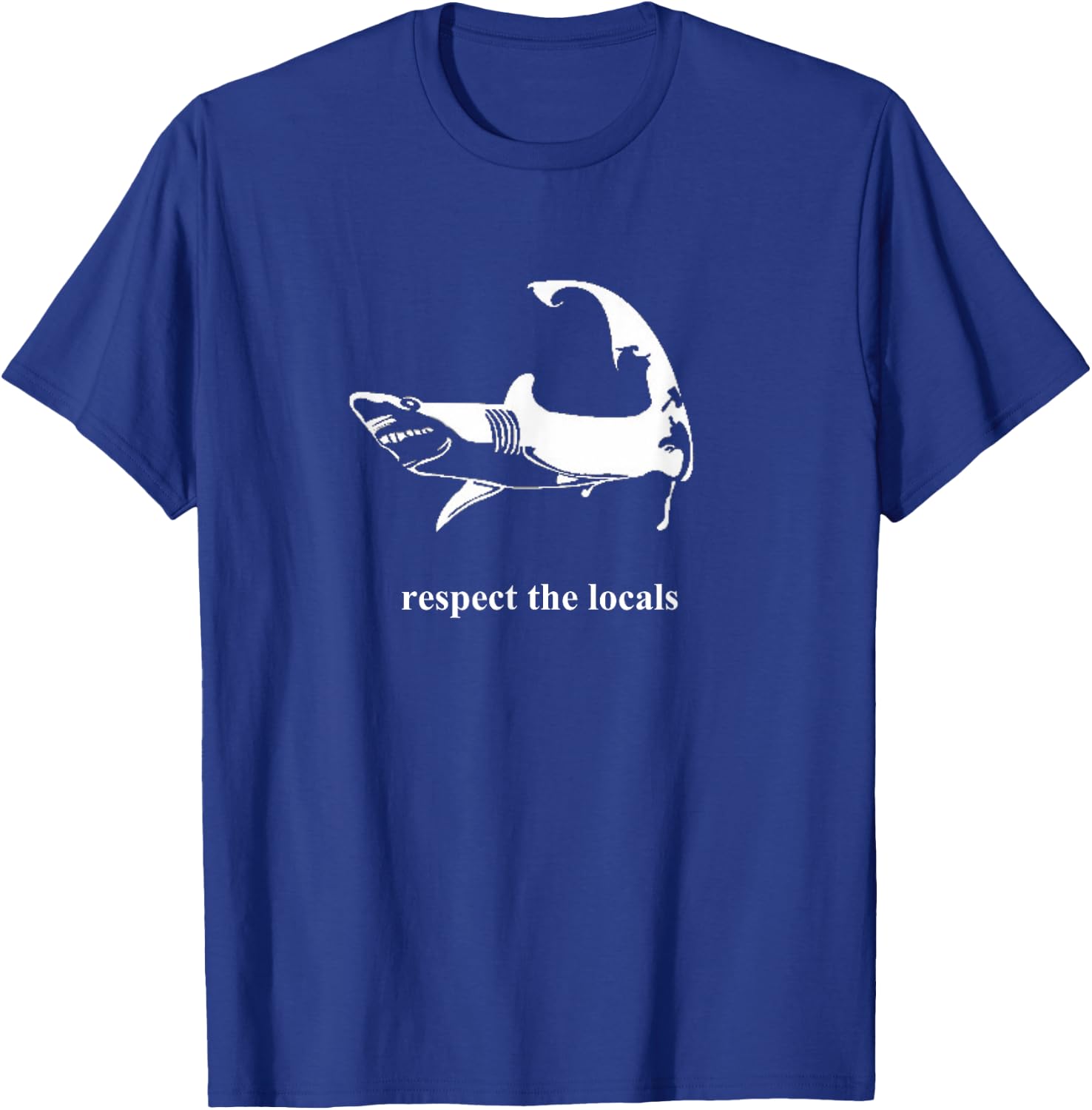 Cape Cod Shark Respect The Locals T-Shirt - T-Shirt | Royal