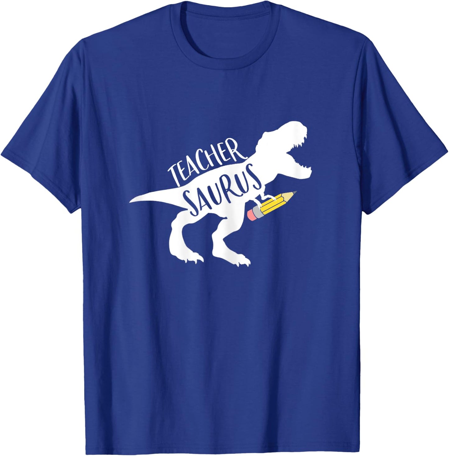 Dinosaur Teacher Shirt Teachersaurus Rex Funny Dino Gift T-Shirt - T-Shirt | Royal