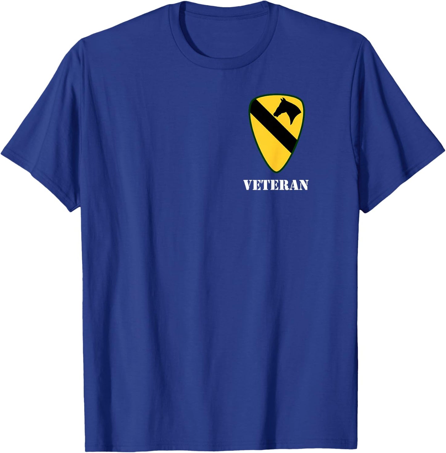 1st Cavalry Division Shirt - 1st CAV Shirt - Veteran (Black) T-Shirt - T-Shirt | Royal