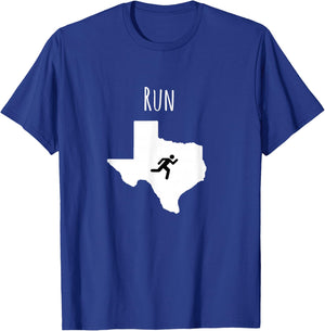 Run Texas Shirt, Runner , Texas Running T Shirt T-Shirt - T-Shirt | Royal