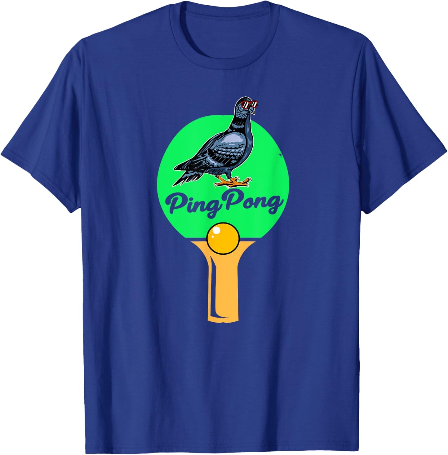 Pigeon Gifts For Pigeon Racing Men Women Kids Pigeon Ping Pong Black -Adults Small Classic Fit Short Sleeve Cotton 60% Polyester 40% T-Shirt - T-Shirt | Royal