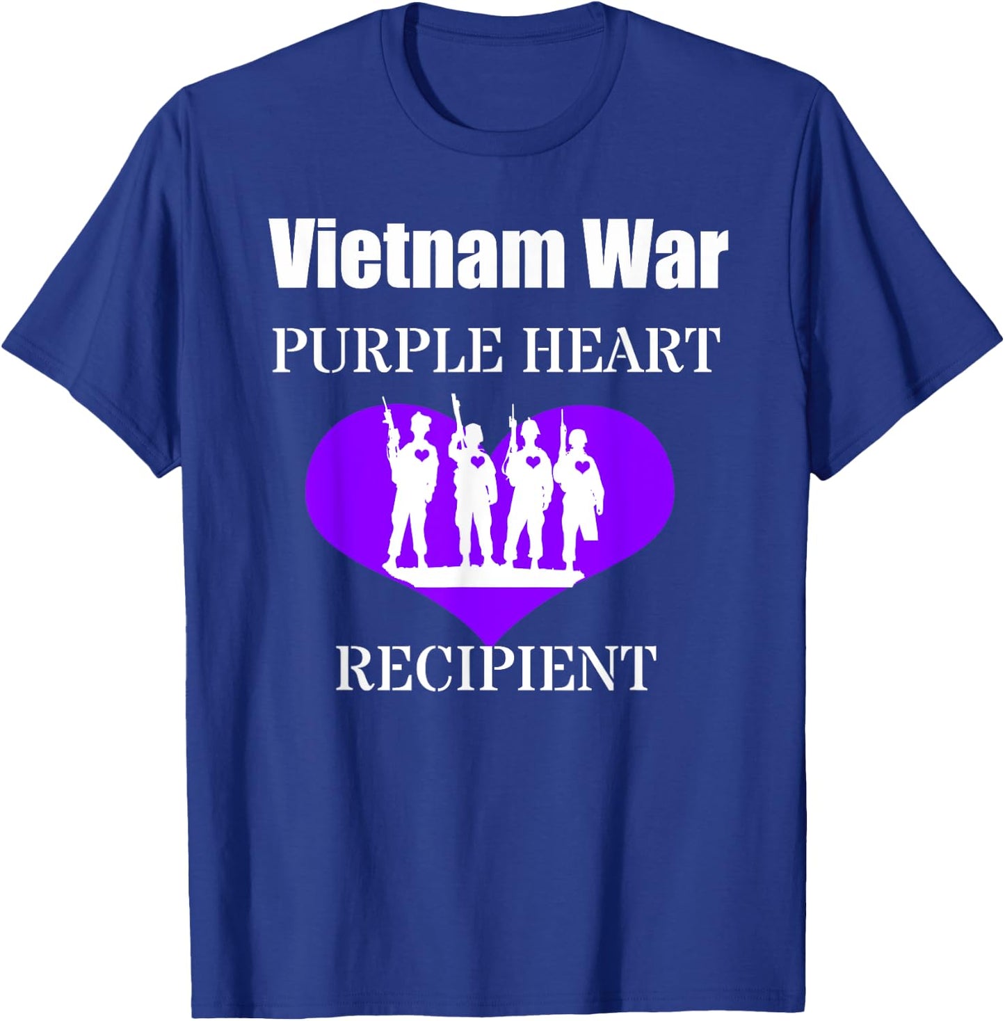 Vietnam War Purple Heart Recipient Veterans Memorial Shirt T-Shirt - T-Shirt | Royal