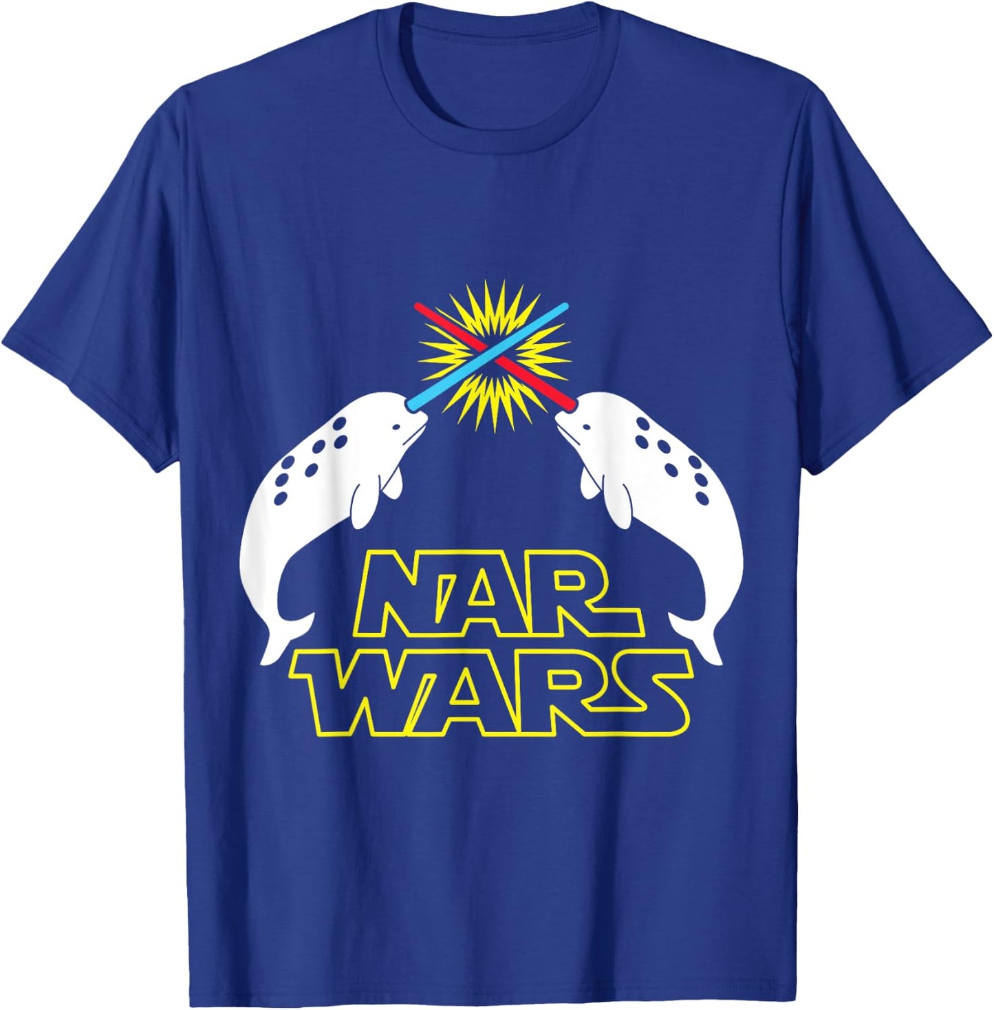 Nar Wars Funny Narwhal T-Shirt - T-Shirt | Royal
