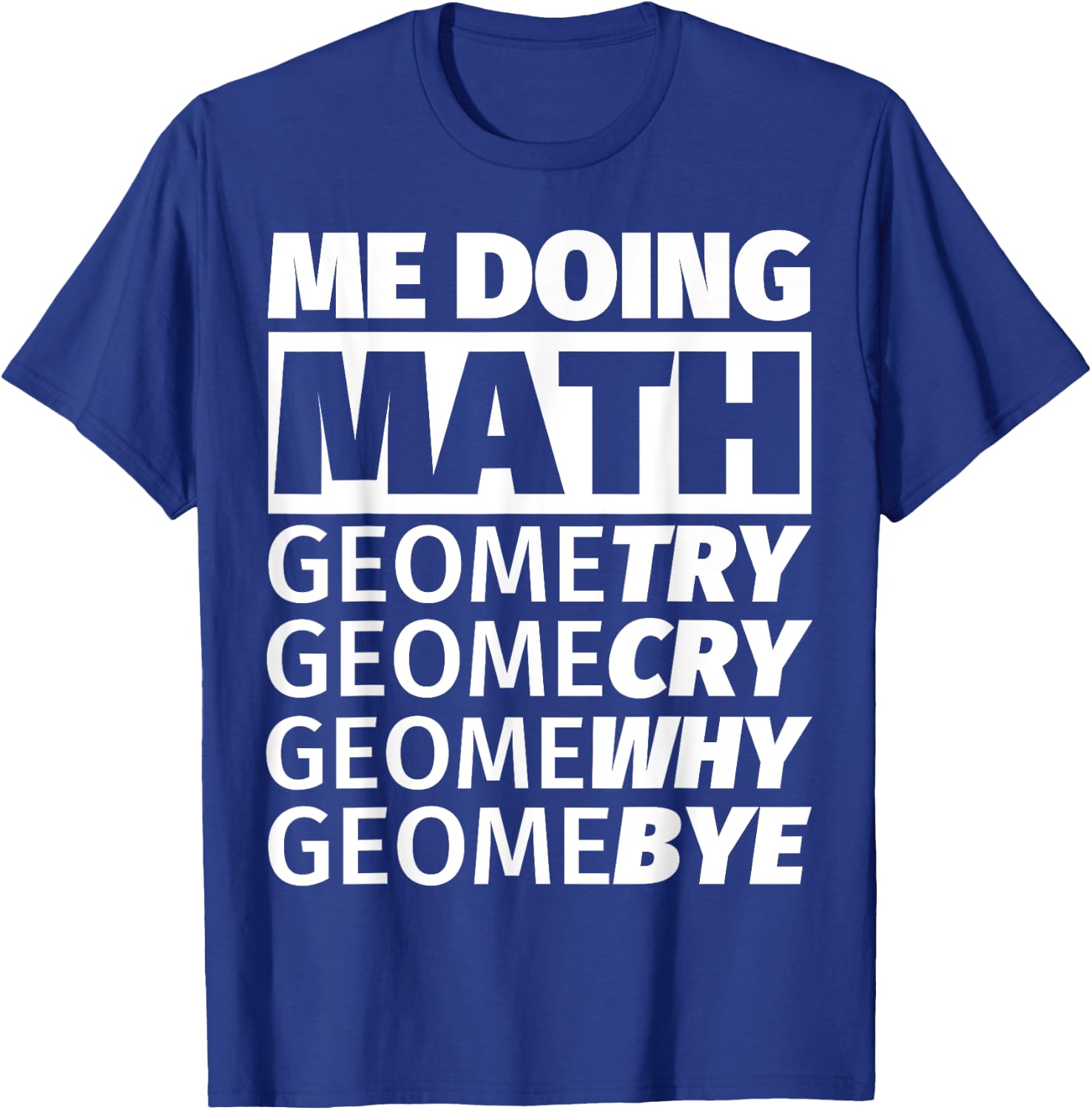 Anti Math I Hate Math School Mathematics Noob T-Shirt - T-Shirt | Royal