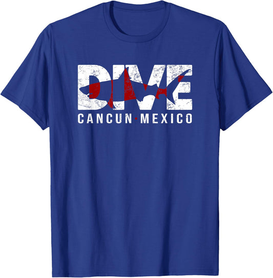DIVE Cancun Mexico SCUBA DIVING Diver T-Shirt - T-Shirt | Royal