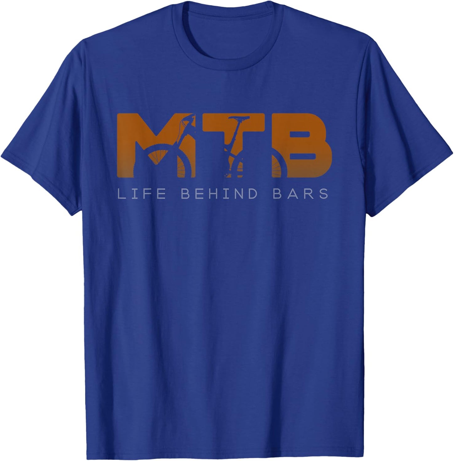 MTB Life Behind Bars Mountain Bike Shirt - Vintage MTB Shirt T-Shirt - T-Shirt | Royal