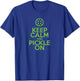 Keep Calm and Pickle On Pickleball with Pickle Ball T-Shirt - T-Shirt | Royal
