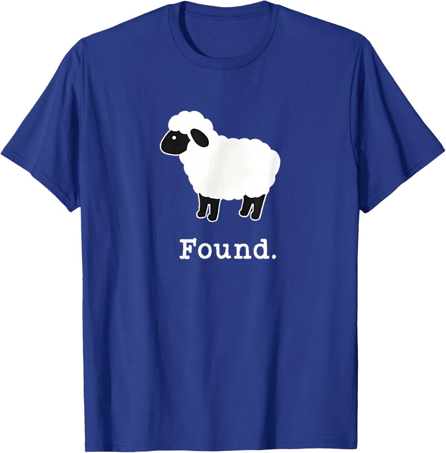 Found Minimalist Sheep Christian Psalm 23 Lamb Christian T-Shirt - T-Shirt | Royal