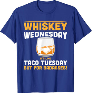 Alcohol Whiskey Wednesday Funny Alcoholic Adult T-Shirt - T-Shirt | Royal