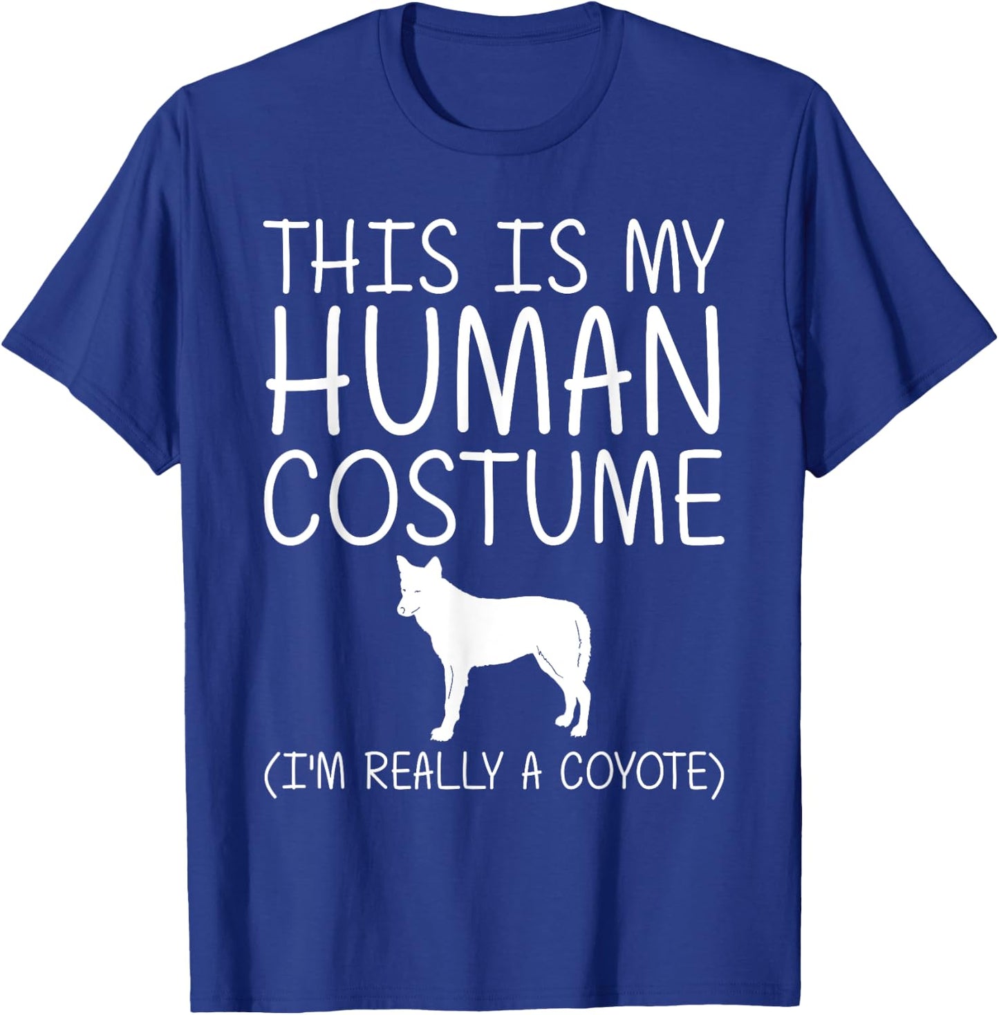 Coyote Easy Halloween Human Costume Wolf Pup Canine DIY Gift T-Shirt - T-Shirt | Royal