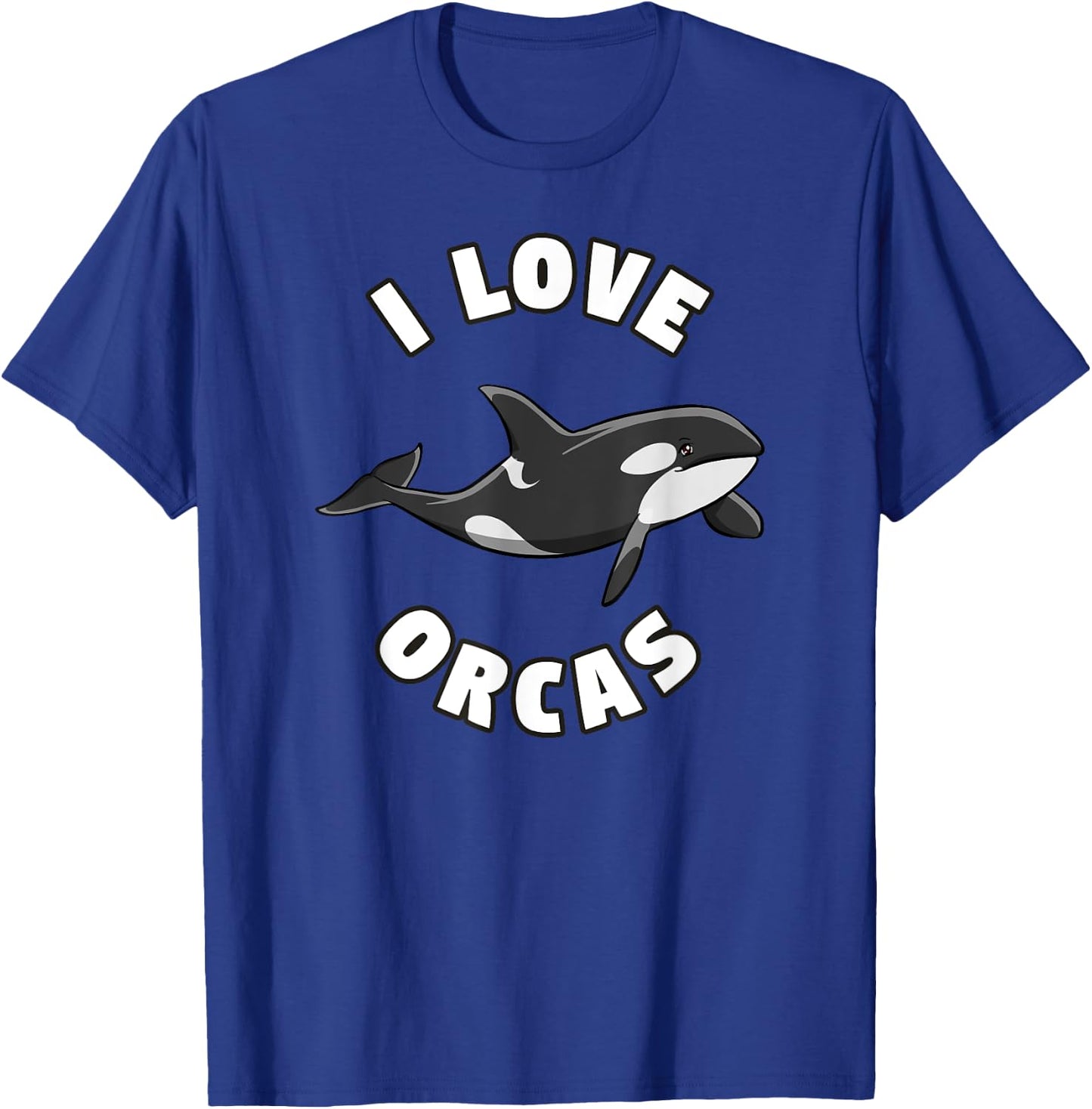 I Love Orcas Killer Whale Orca Lover T-Shirt - T-Shirt | Royal