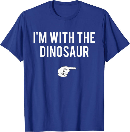 I'm With Dinosaur Halloween Costume Party Matching Dinosaur T-Shirt - T-Shirt | Royal