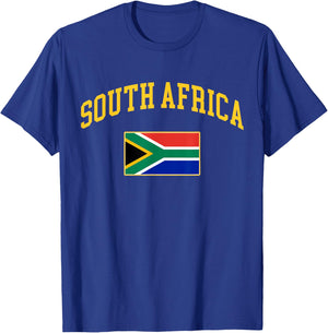South Africa Flag Retro Vintage Classic Graphic T-Shirt - T-Shirt | Royal