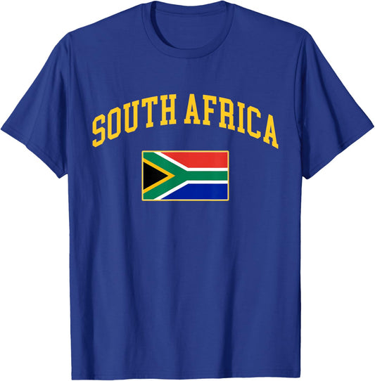 South Africa Flag Retro Vintage Classic Graphic T-Shirt - T-Shirt | Royal