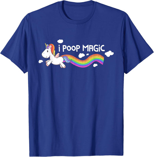 I Poop Magic Cute Unicorn Rainbow Kids T-Shirt - T-Shirt | Royal