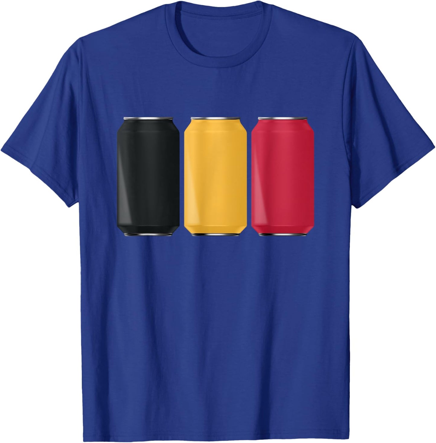 Patriotic Beer Cans Belgium Flag T-Shirt - T-Shirt | Royal