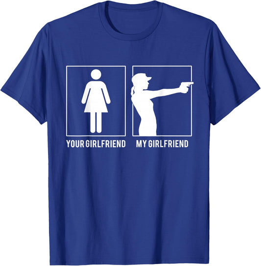 Gun - Your Girlfriend - My Girlfriend T Shirts T-Shirt - T-Shirt | Royal